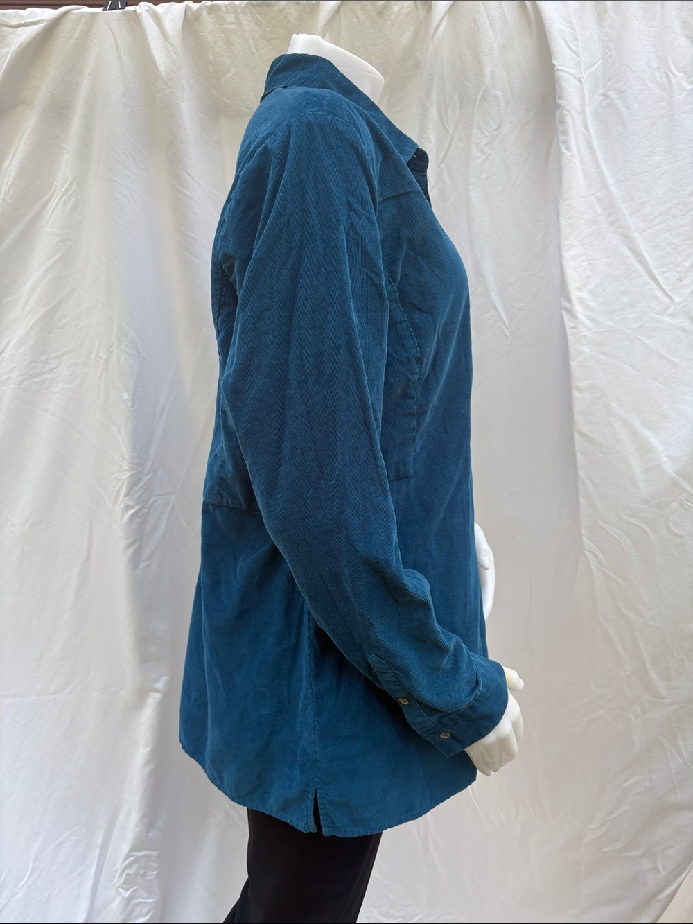 J. Jill Teal Corduroy Button-Front Shirt - Picture 13 of 14